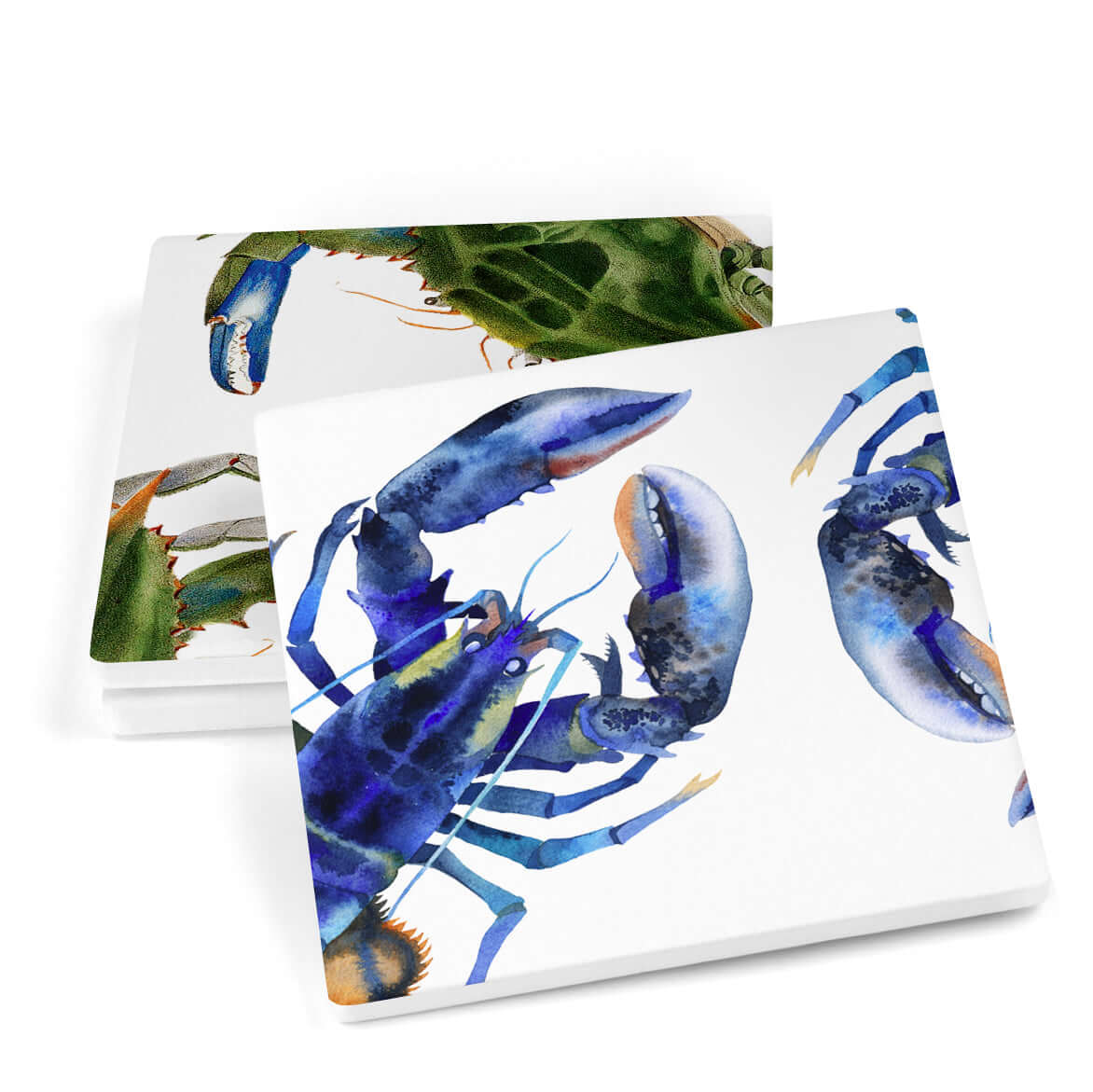 "Pinchy" Crab and Lobster Ceramic Coasters