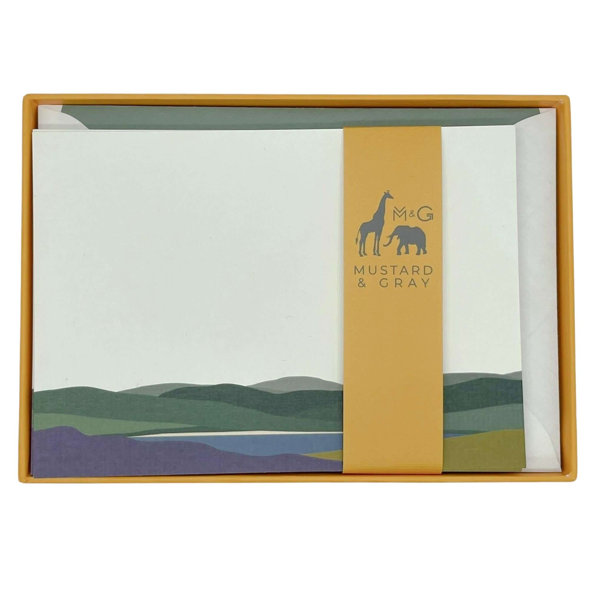 Welsh Hills "Heather & Gorse" Notecard Set with Lined Envelopes