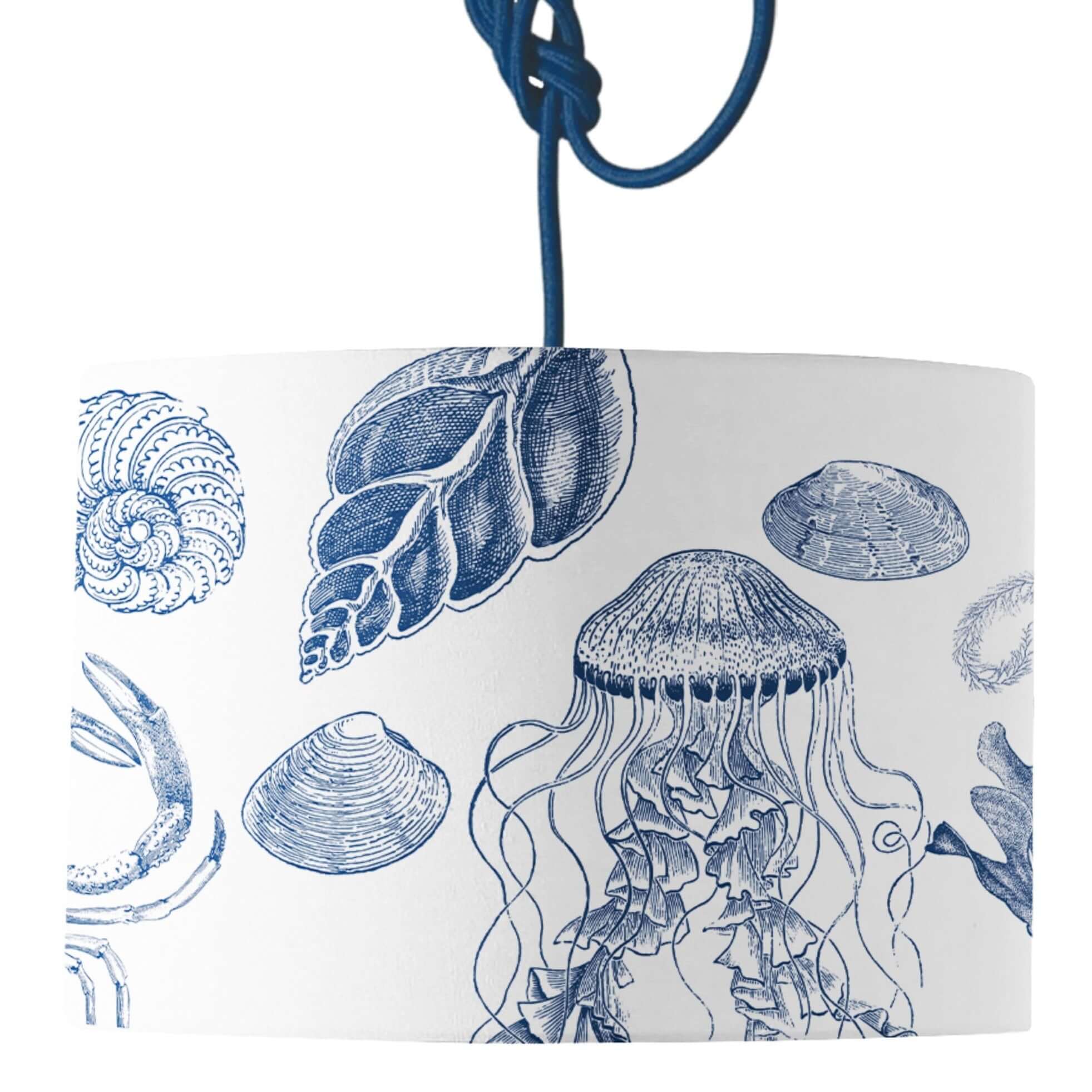 Antiquarian Sealife Lamp Shade lampshade Mustard and Gray Ltd Shropshire UK