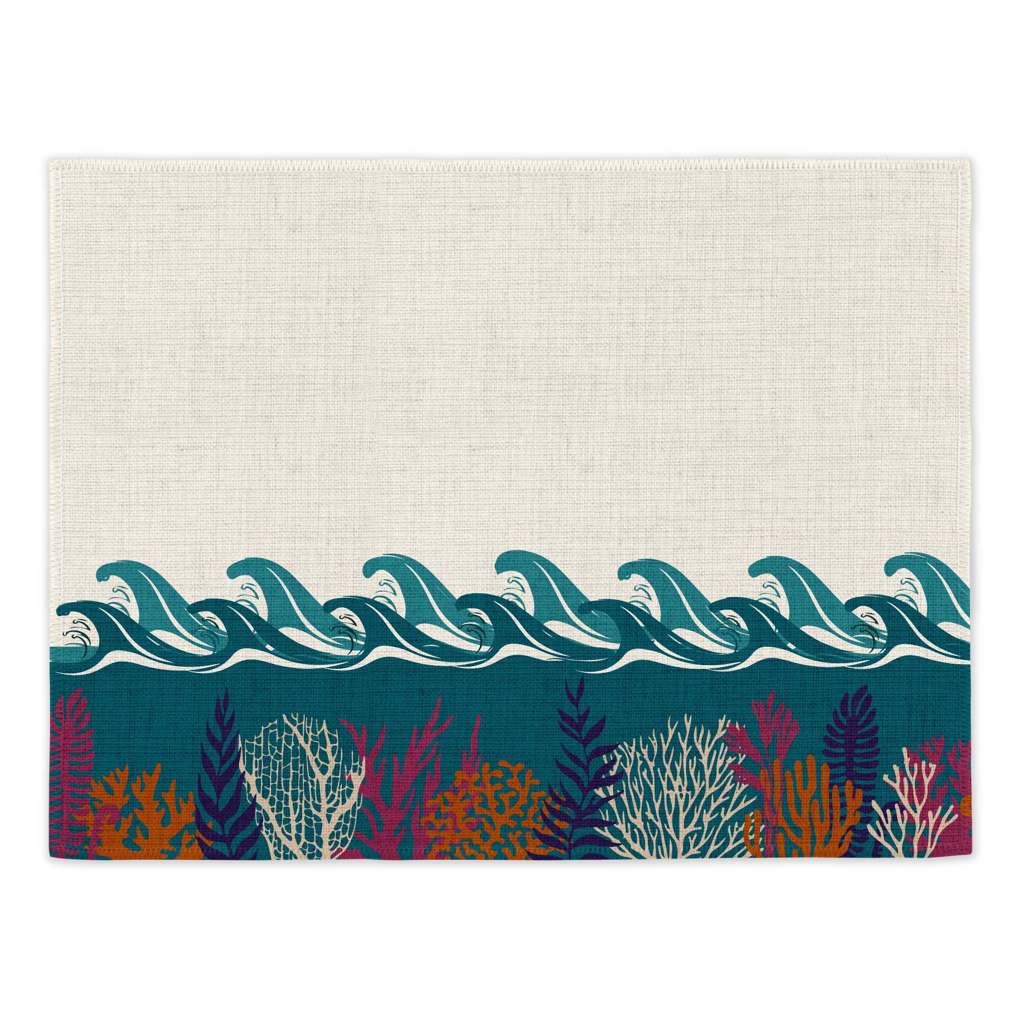 Deep Blue Sea Day Placemats (Set of Four) Placemats Mustard and Gray Ltd Shropshire UK