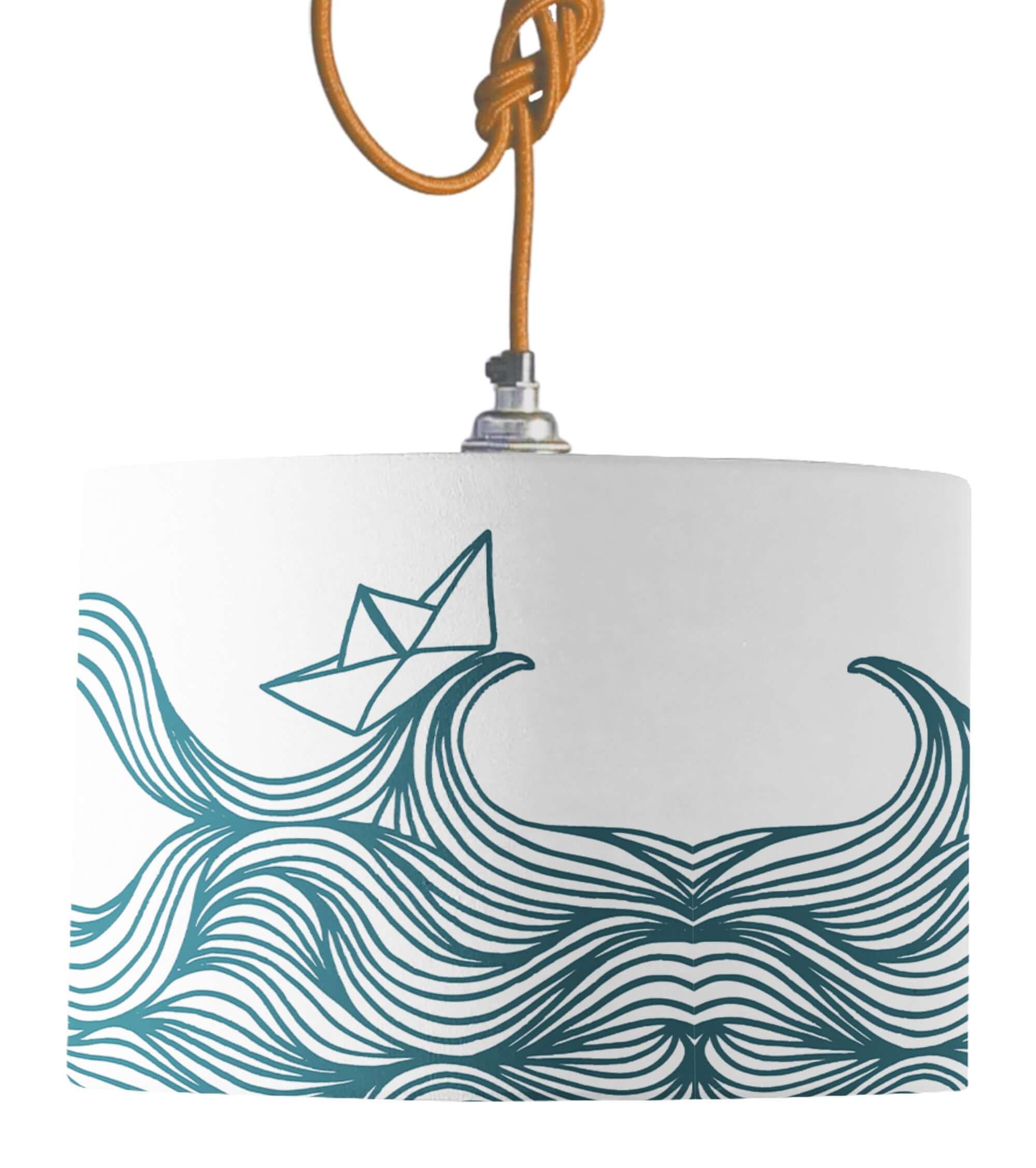 Paper Boat Lamp Shade lampshade Mustard and Gray Ltd Shropshire UK