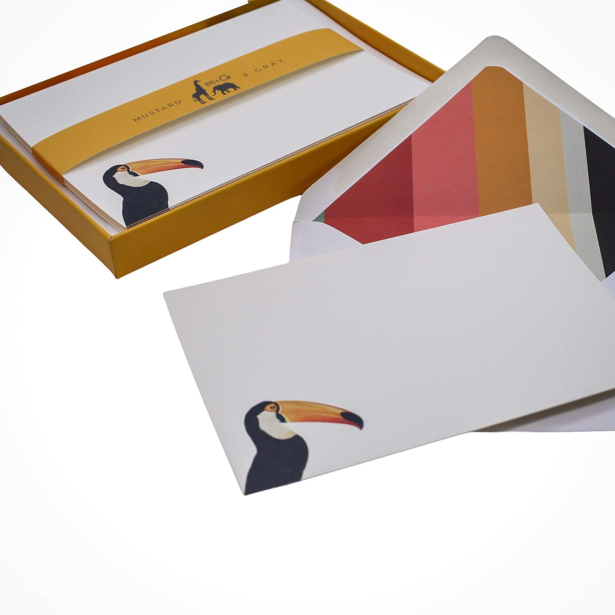 Toco Toucan Notecard Set with Lined Envelopes