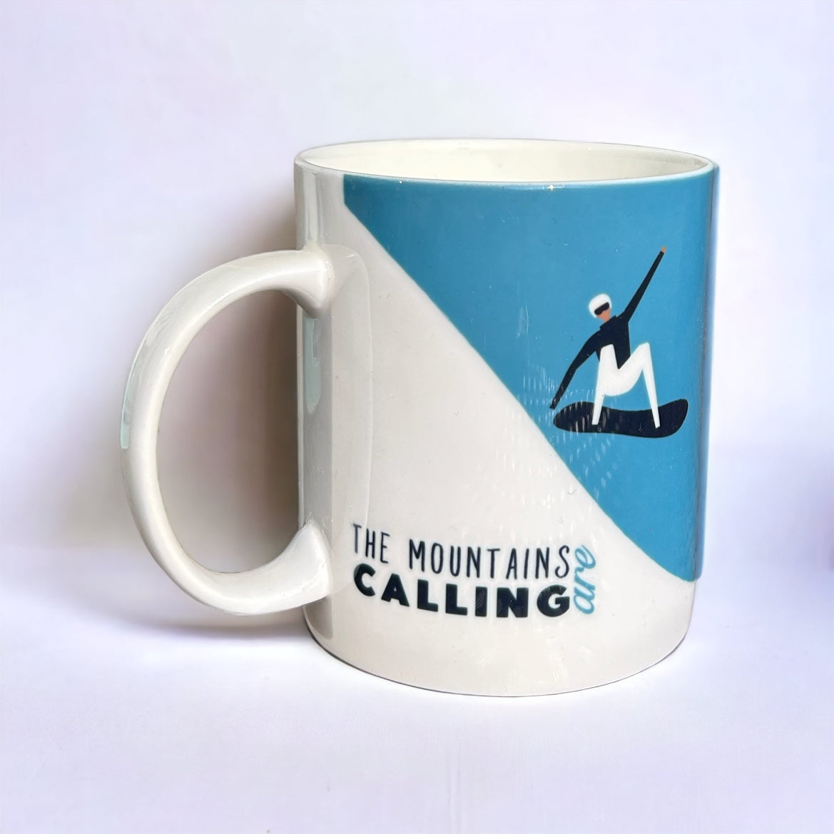 The Mountains are Calling Snowboarding Mug