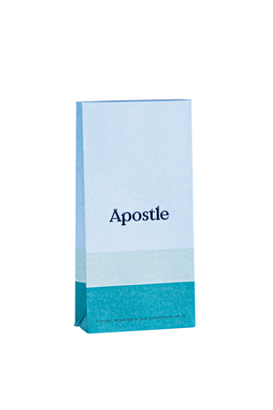 Apostle Coffee 225g Box & Mustard & Gray Shropshire Hills Mug (Blue)