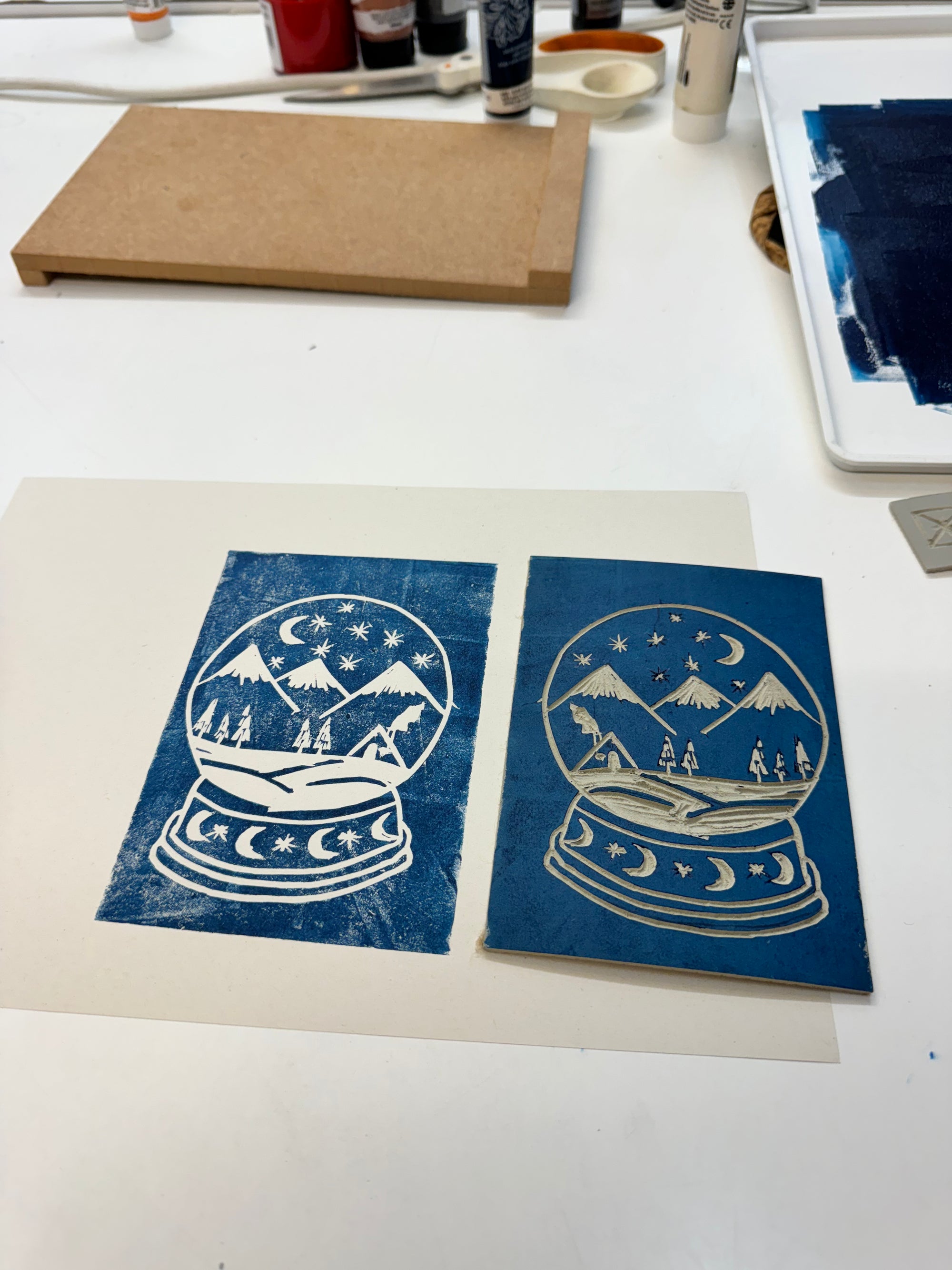 Lino Cut & Print Christmas Cards Wed 12 Nov