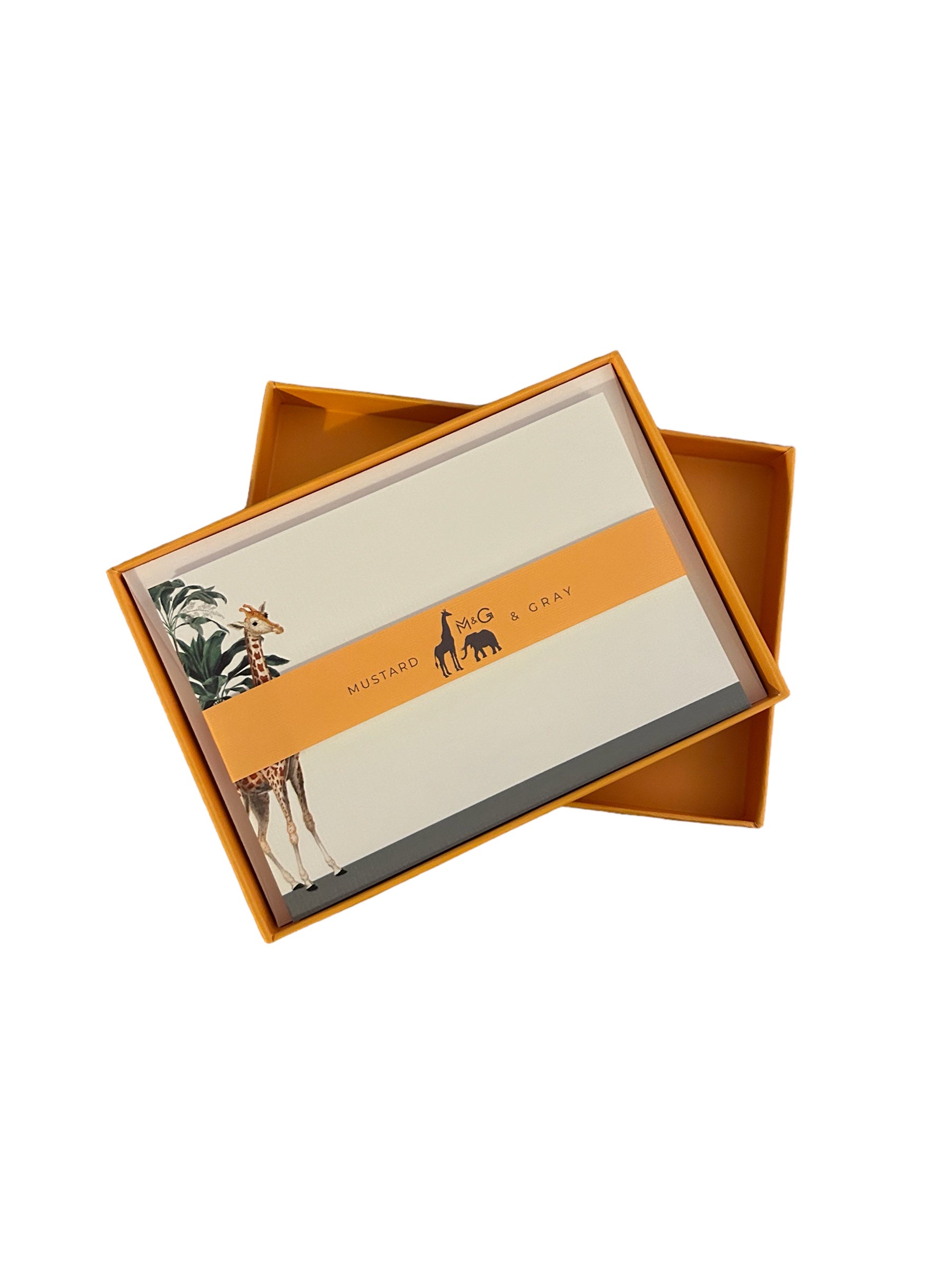 Darwin's Menagerie "Grand Giraffe" Notecard Set with Laid Envelopes