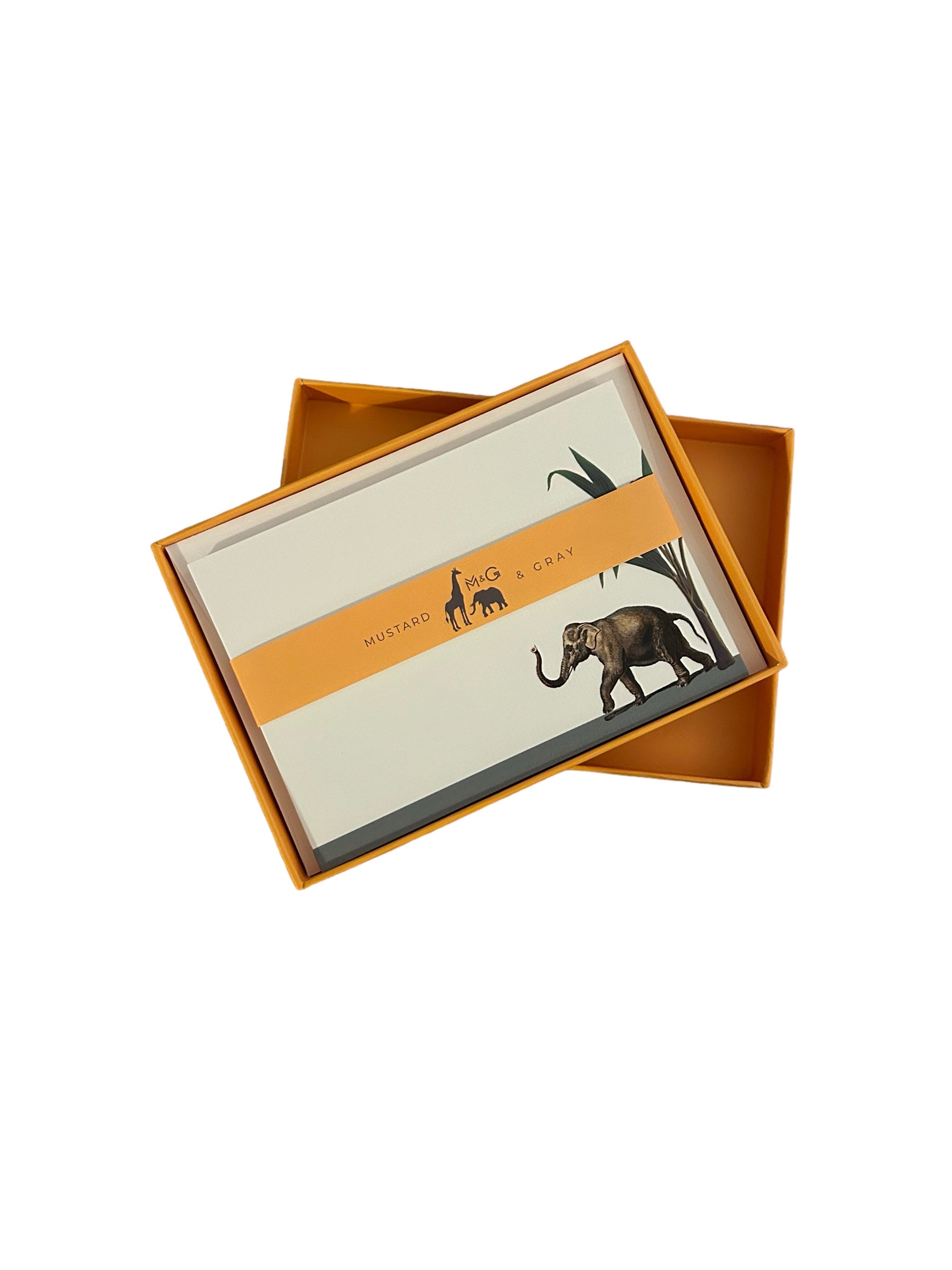 Darwin's Menagerie "Hasty Elephant" Notecard Set with Laid Envelopes