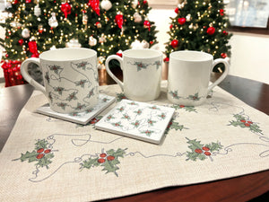 Ink and Hue Holly Placemats (Set of Four)