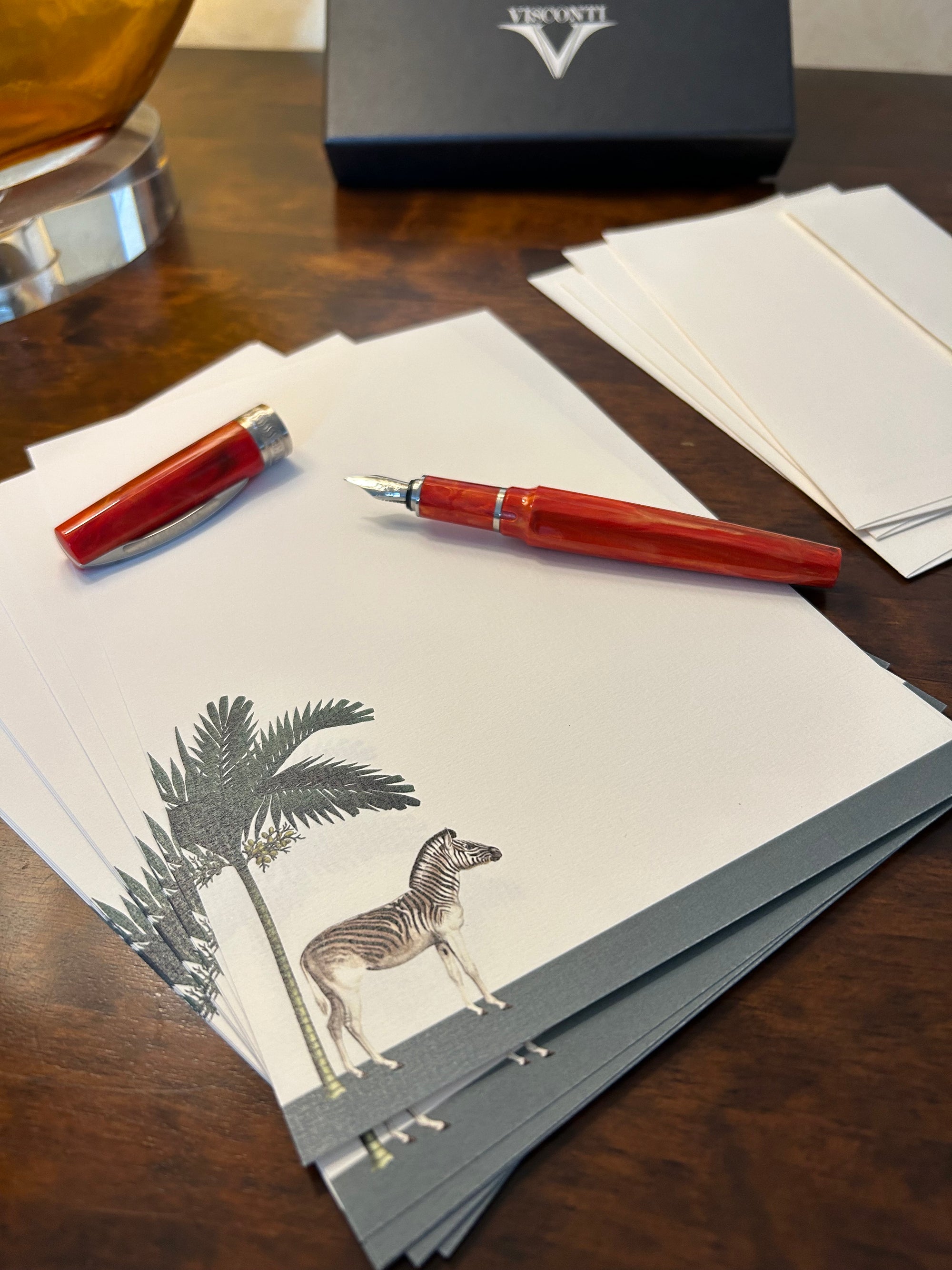 Darwin's Menagerie "Placid Zebra" Writing Paper Compendium
