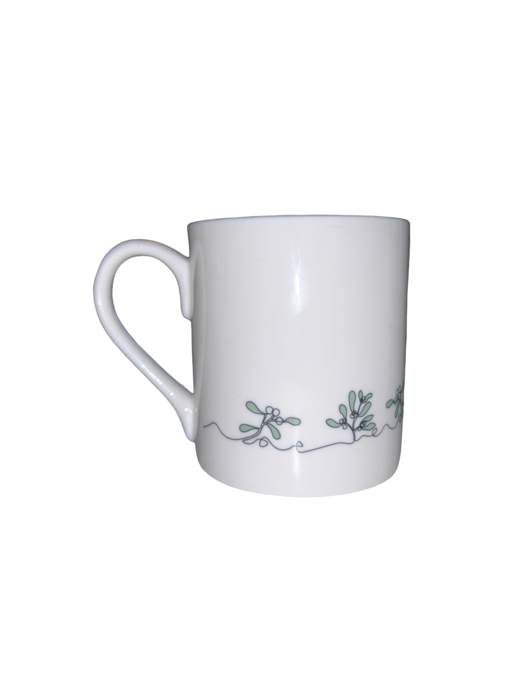 Ink and Hue Mistletoe Small Mug (bottom design)