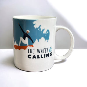 The Water is Calling Surfing Mug