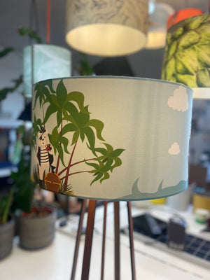 Pirate Theme Drum lampshade - Mustard and Gray Ltd