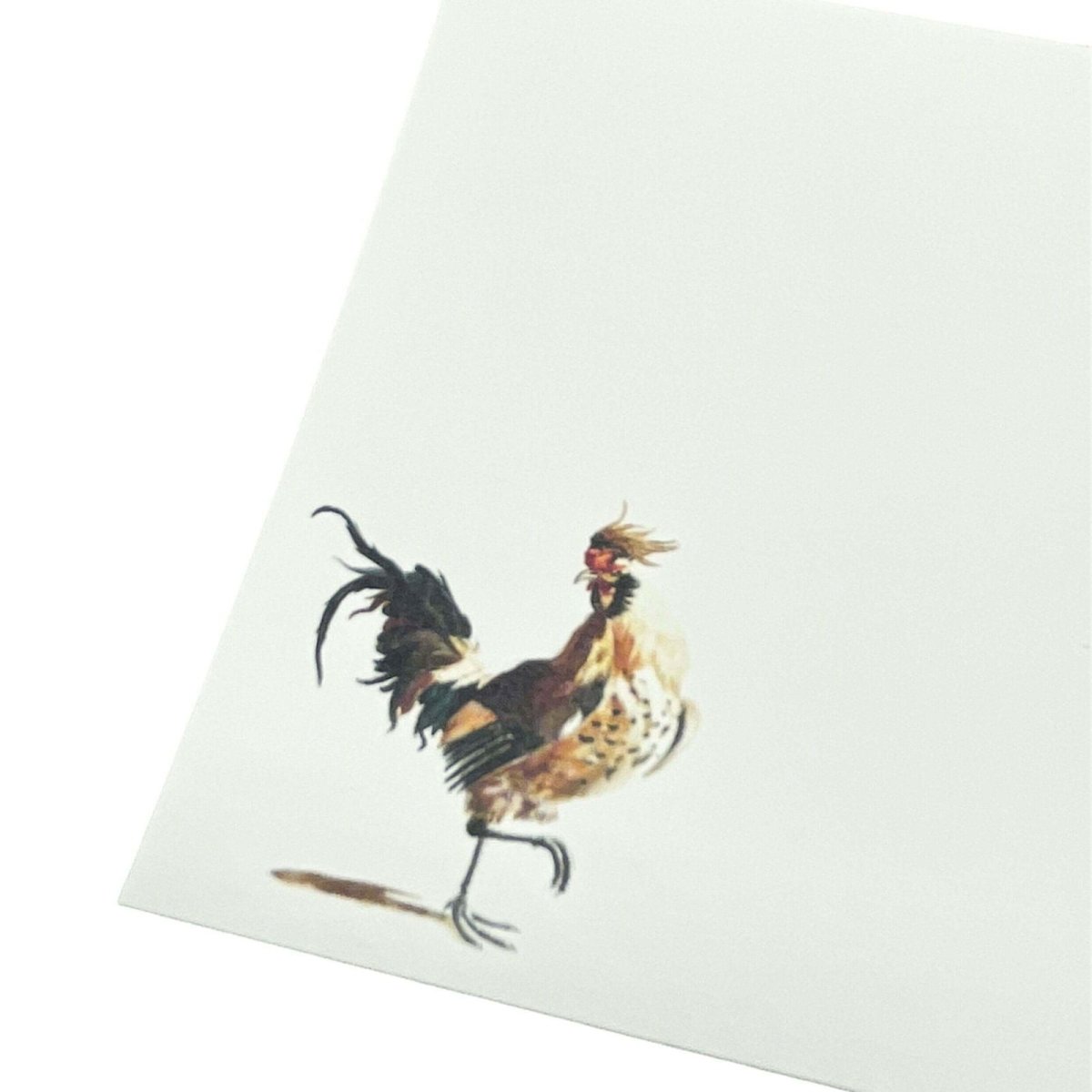 A Very Game Bird Notecard Set with Lined Envelopes - Mustard and Gray Ltd