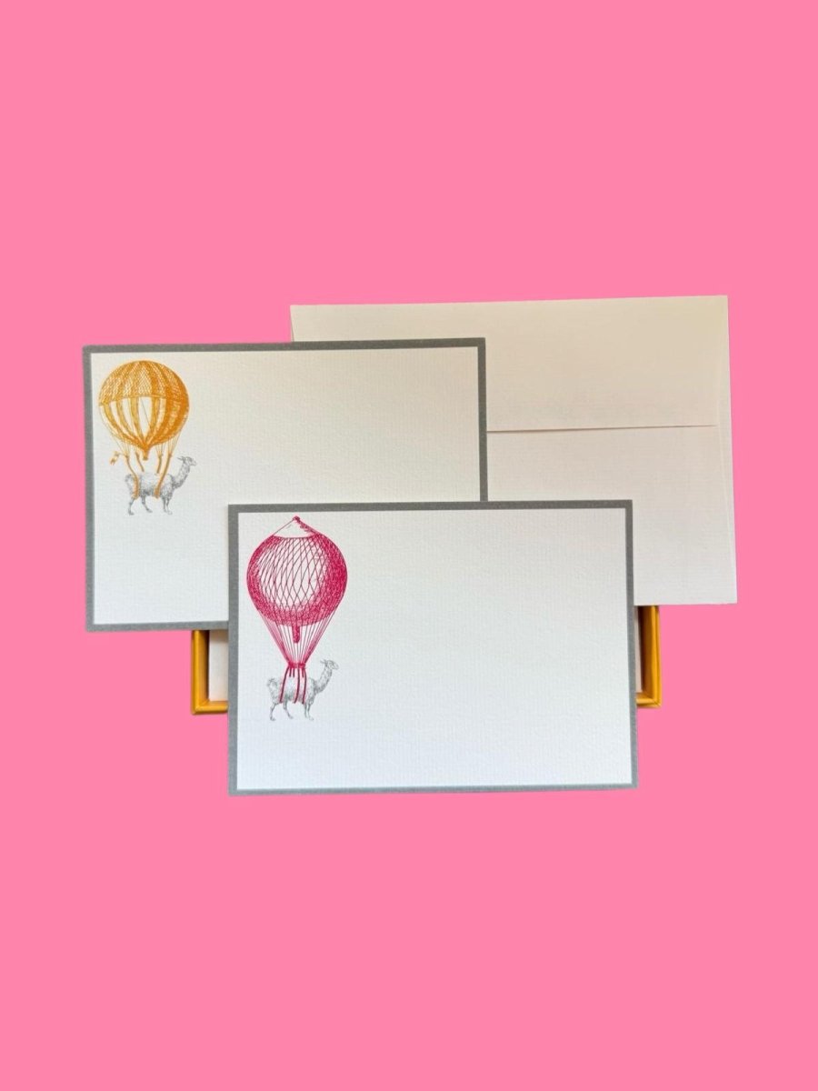 Alpaca High Life Notecard Set with Laid Envelopes