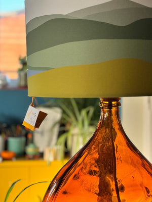 Amber Recycled Glass Lamp 62cm