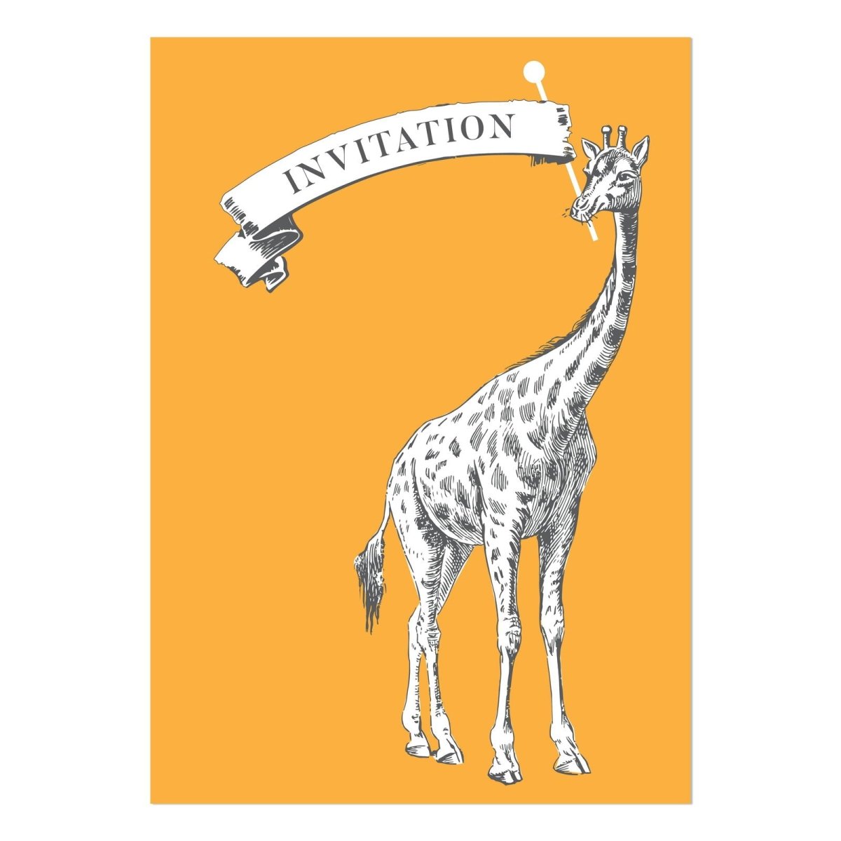 Animal Parade Party Invitations - Mustard and Gray Ltd
