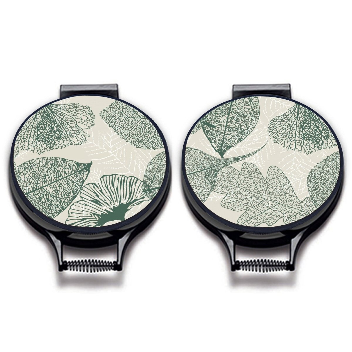 Antiquarian Leaves Circular Hob Covers - Mustard and Gray Ltd