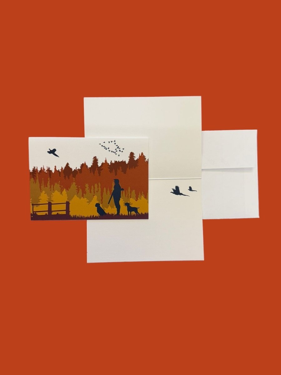 Autumn Shoot Greetings Card with Laid Envelope