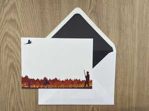 Autumn Shoot Notecard Set with Lined Envelopes - Mustard and Gray Ltd