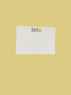 Beach Hut Notecard Set with Laid Envelopes