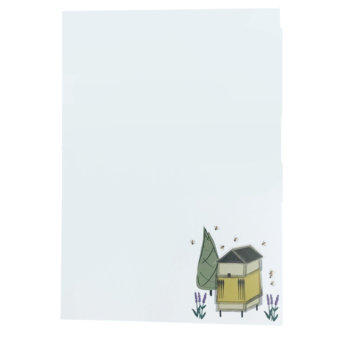 Bee Hive Letter Paper - Wove A5 Writing Paper - Mustard and Gray Ltd