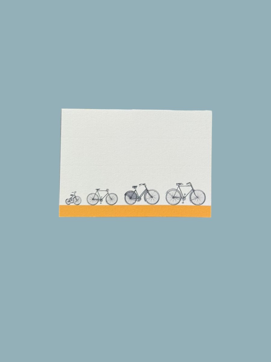 Bicycle Trail Family Notecard Set with Laid Envelopes