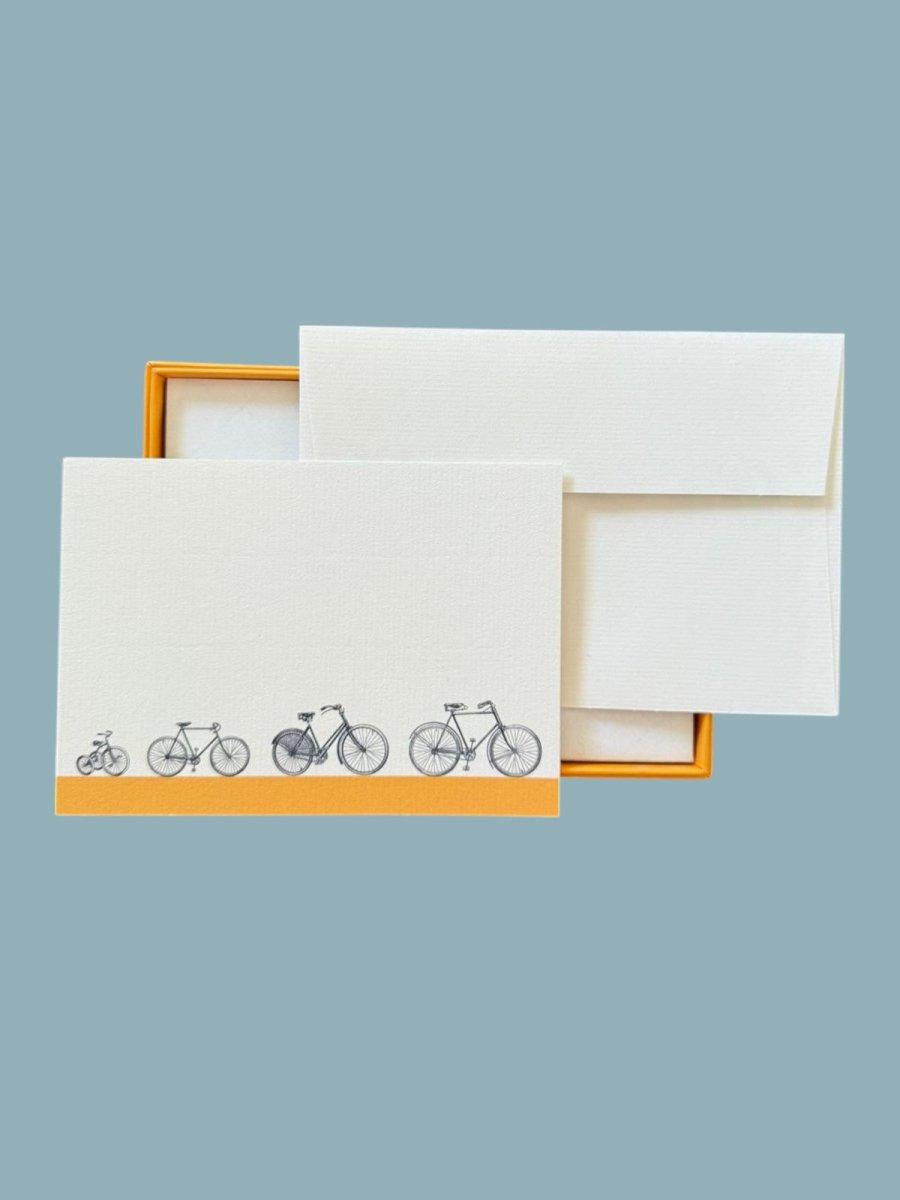 Bicycle Trail Family Notecard Set with Laid Envelopes