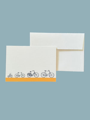 Bicycle Trail Family Notecard Set with Laid Envelopes