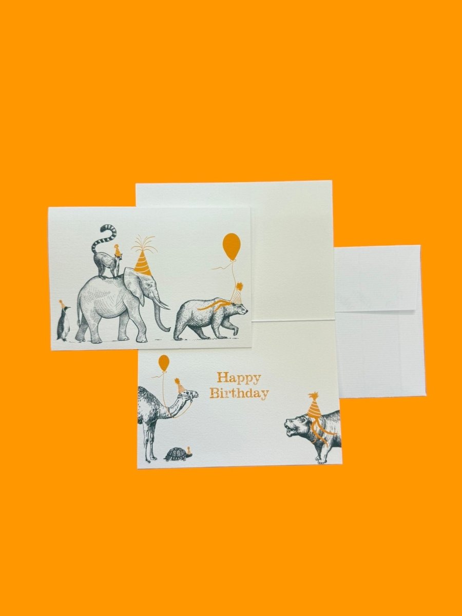 Birthday Parade "The Bear, the Elephant and the Penguin" Birthday Card