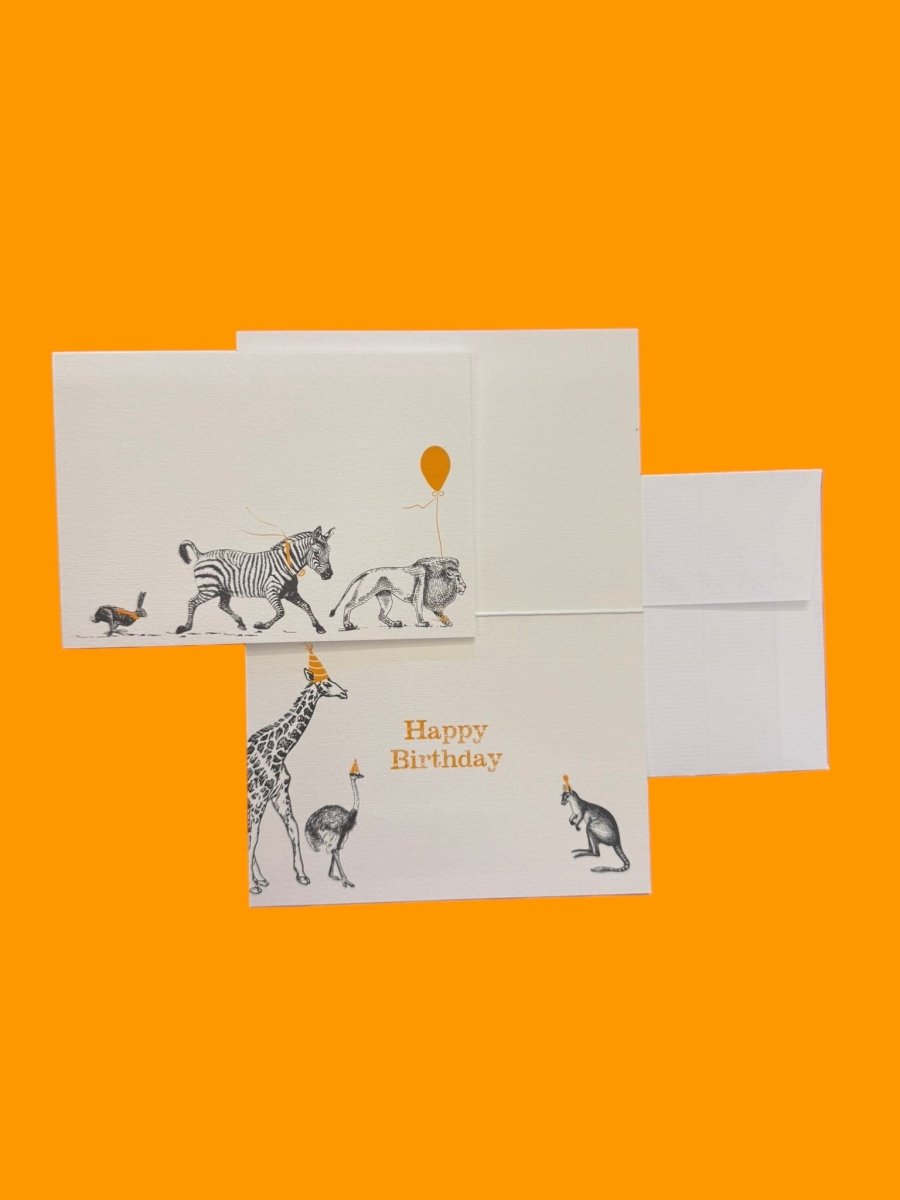 Birthday Parade "The Lion, the Zebra and the Hare" Birthday Card