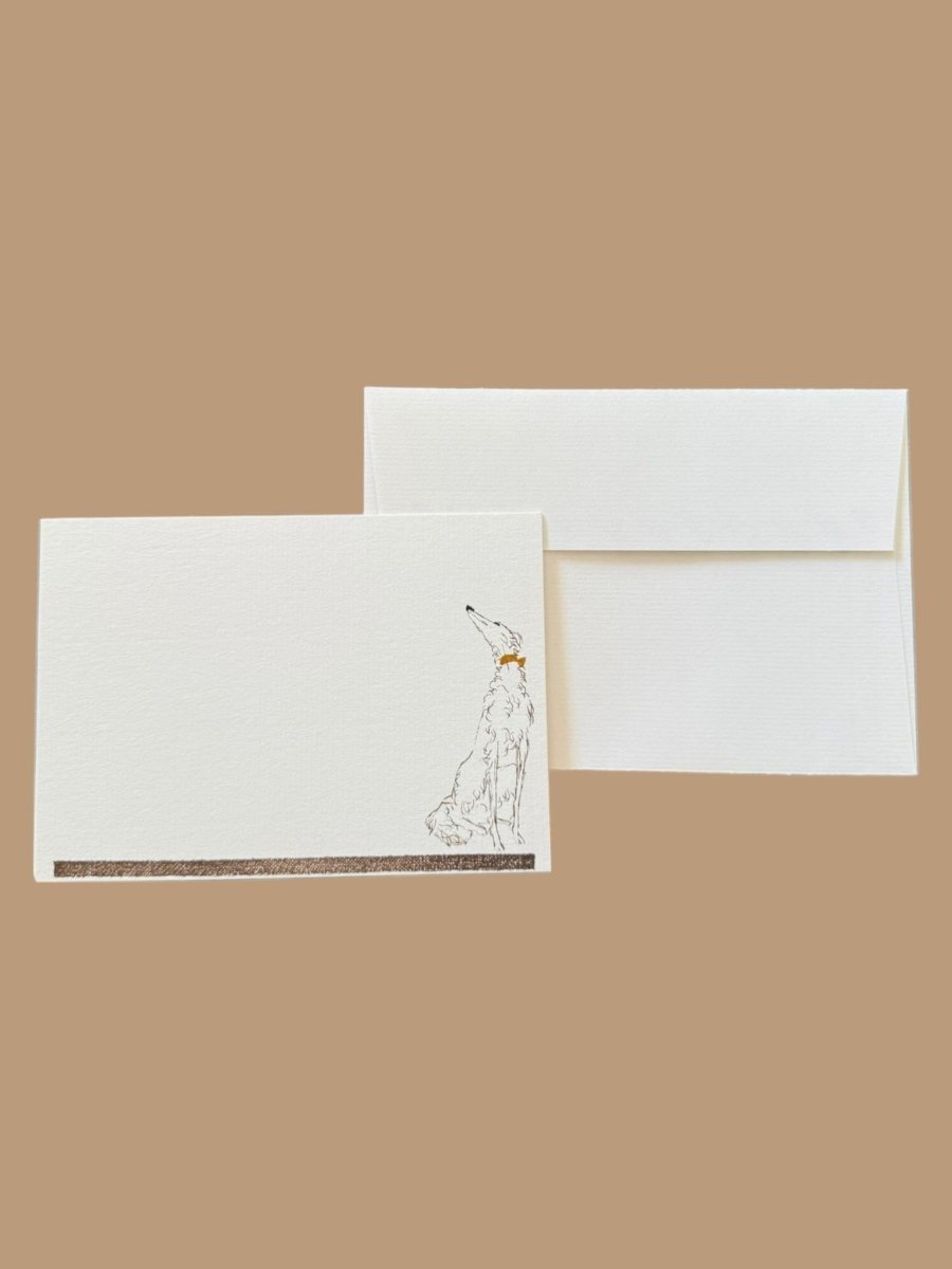 Borzoi Notecard Set with Laid Envelopes