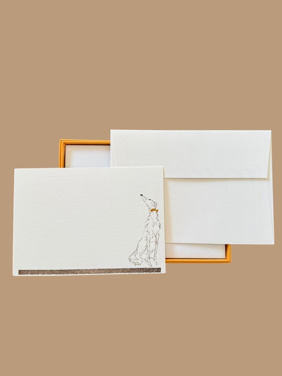 Borzoi Notecard Set with Laid Envelopes