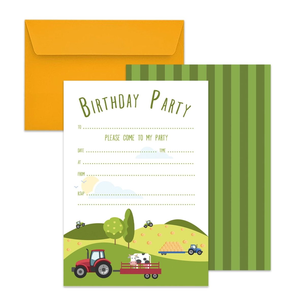 Bramble Hill Farm Party Invitations - Mustard and Gray Ltd