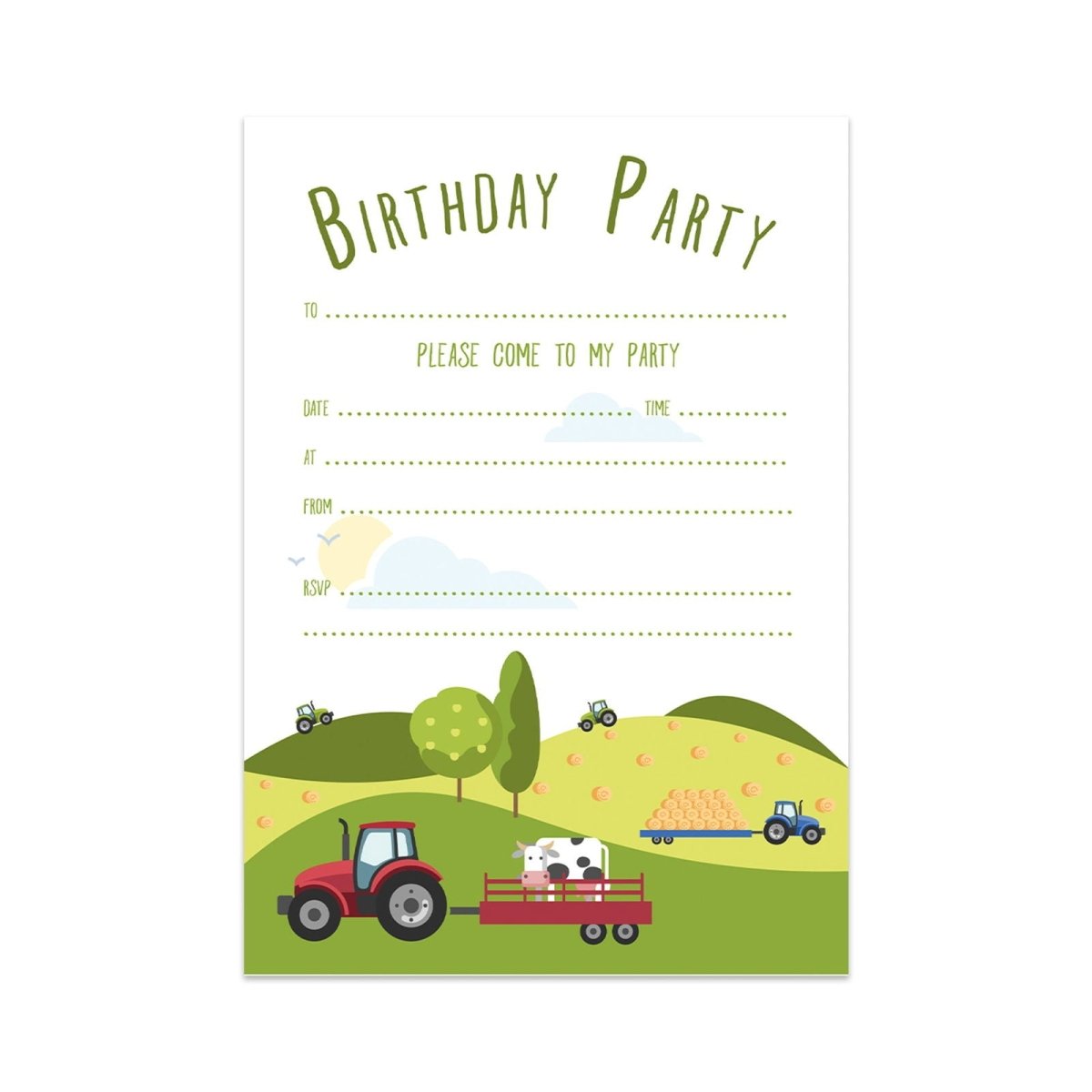 Bramble Hill Farm Party Invitations - Mustard and Gray Ltd