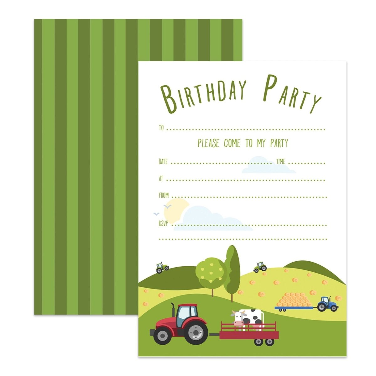 Bramble Hill Farm Party Invitations - Mustard and Gray Ltd