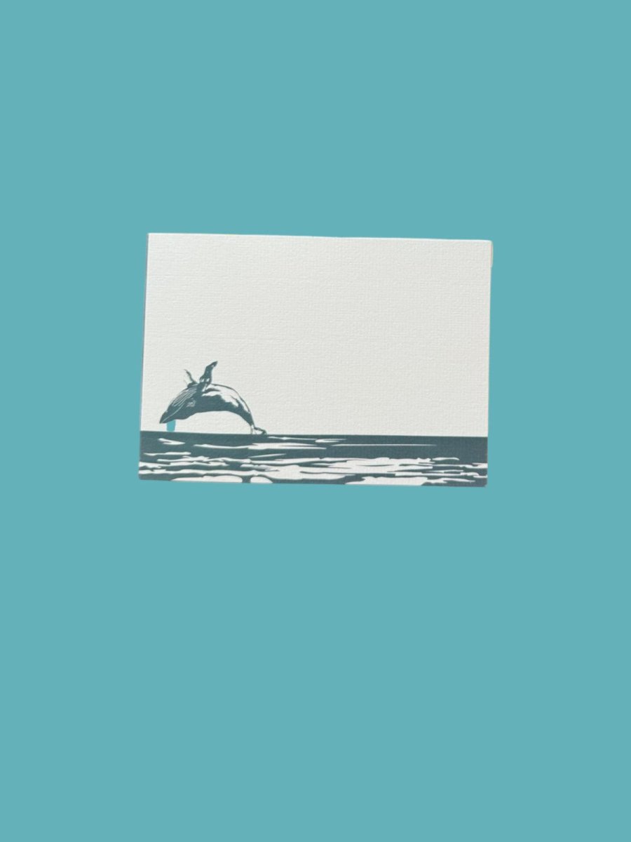 Breaching Whale Notecard Set with Laid Envelopes