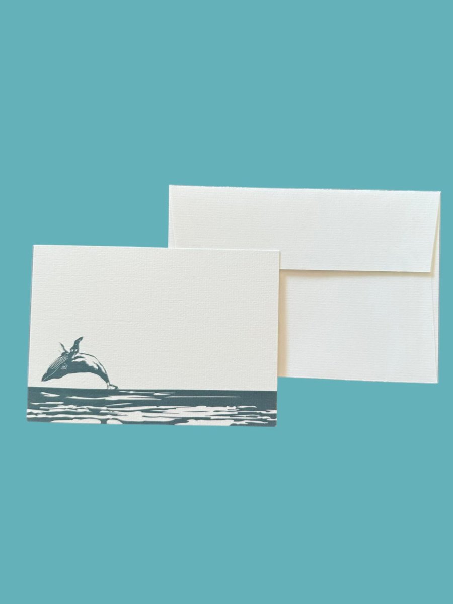 Breaching Whale Notecard Set with Laid Envelopes