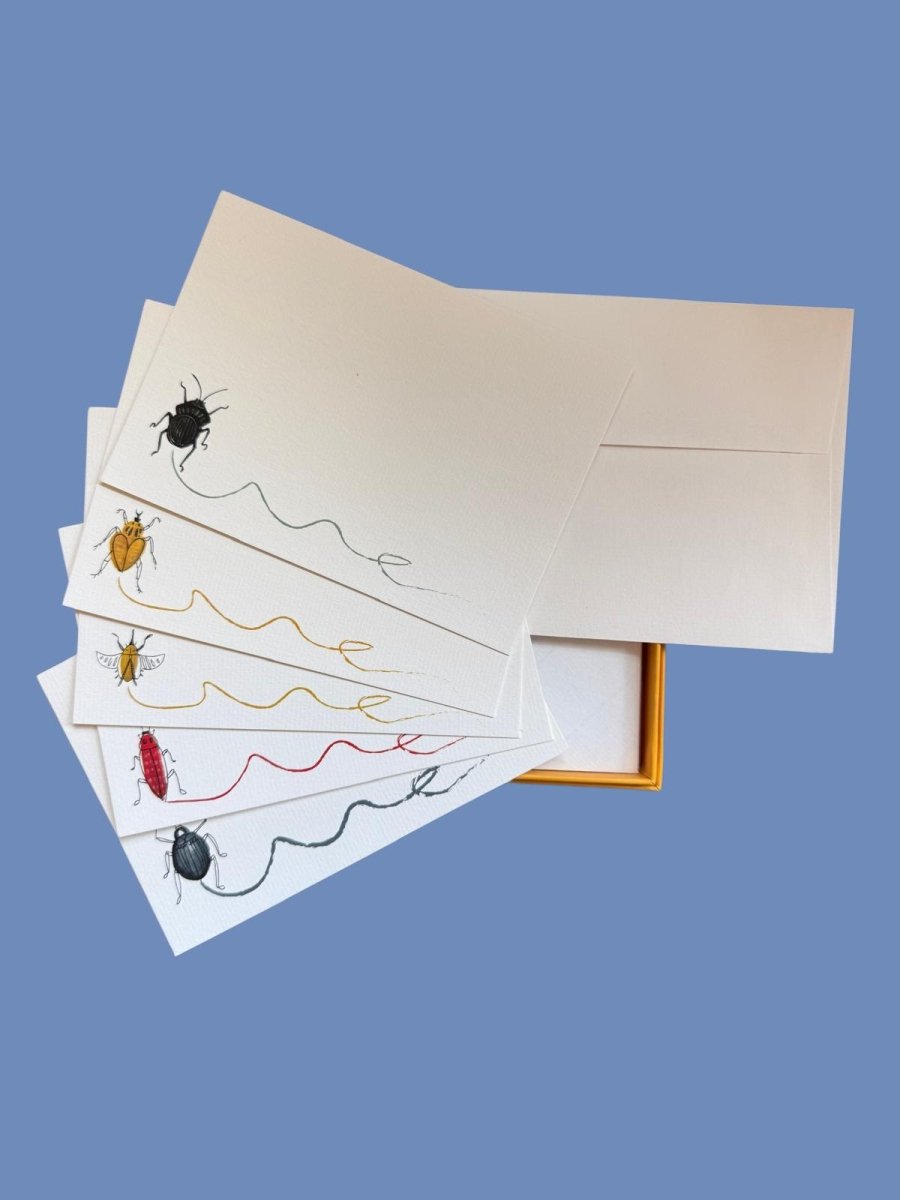 Buggy Scribble Notecard Set with Laid Envelopes