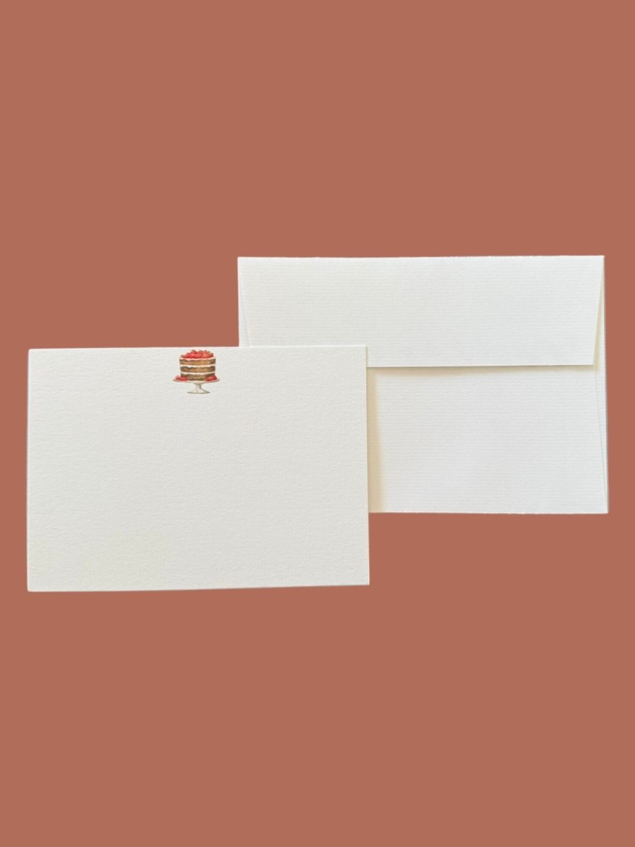 Cake Notecard Set with Laid Envelopes