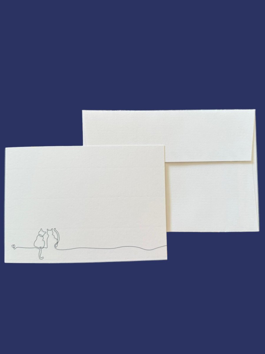 Cat Line with Laid Envelopes