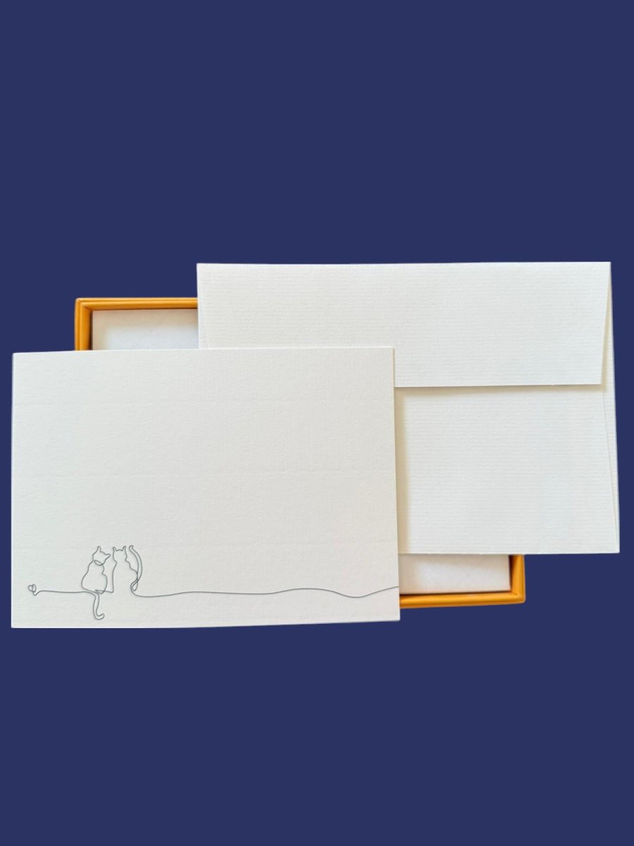 Cat Line with Laid Envelopes