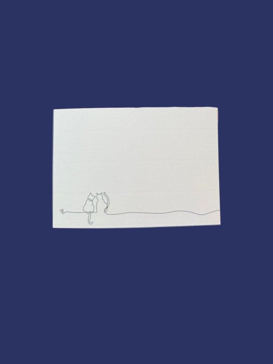 Cat Line with Laid Envelopes