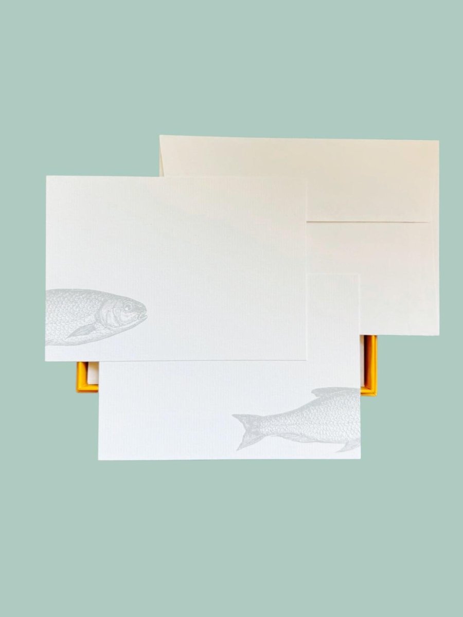 Catch of the Day Tench Notecard Set with Laid Envelopes