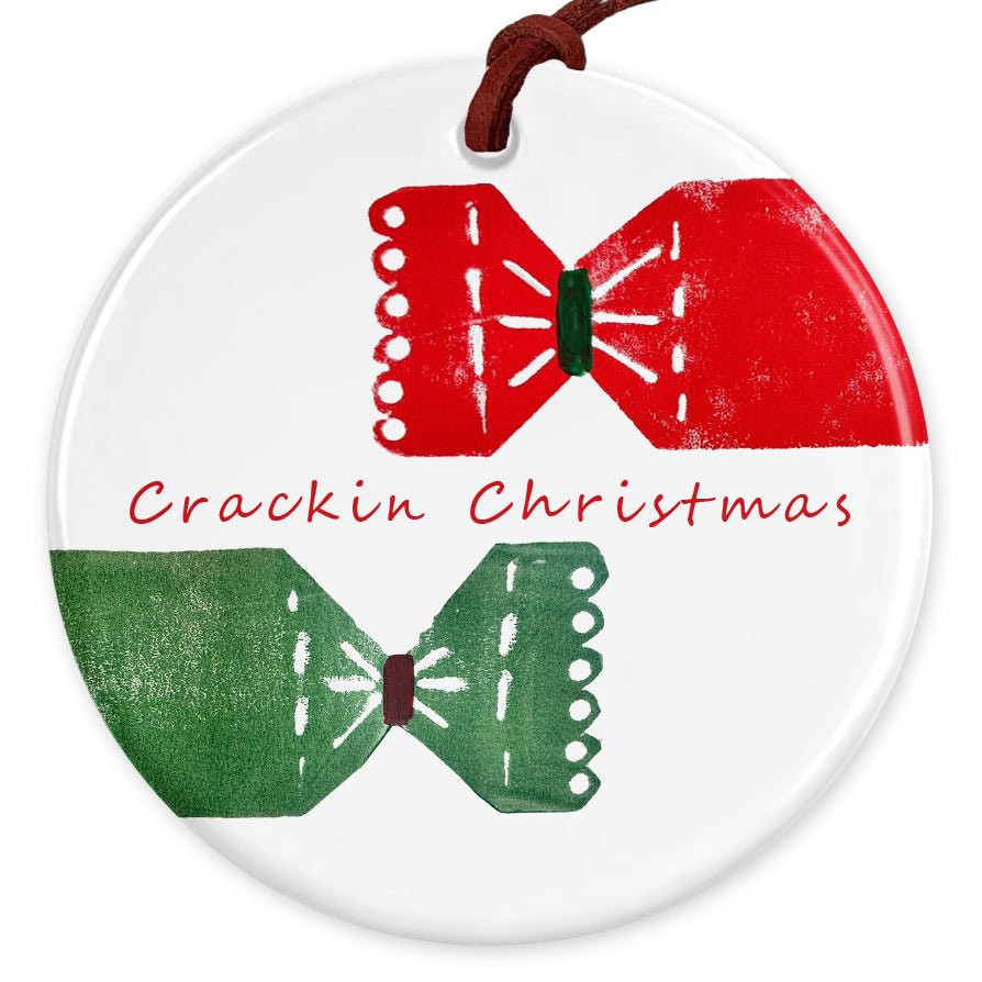 Christmas Cracker Christmas Decoration | Hand - printed Tree Decoration
