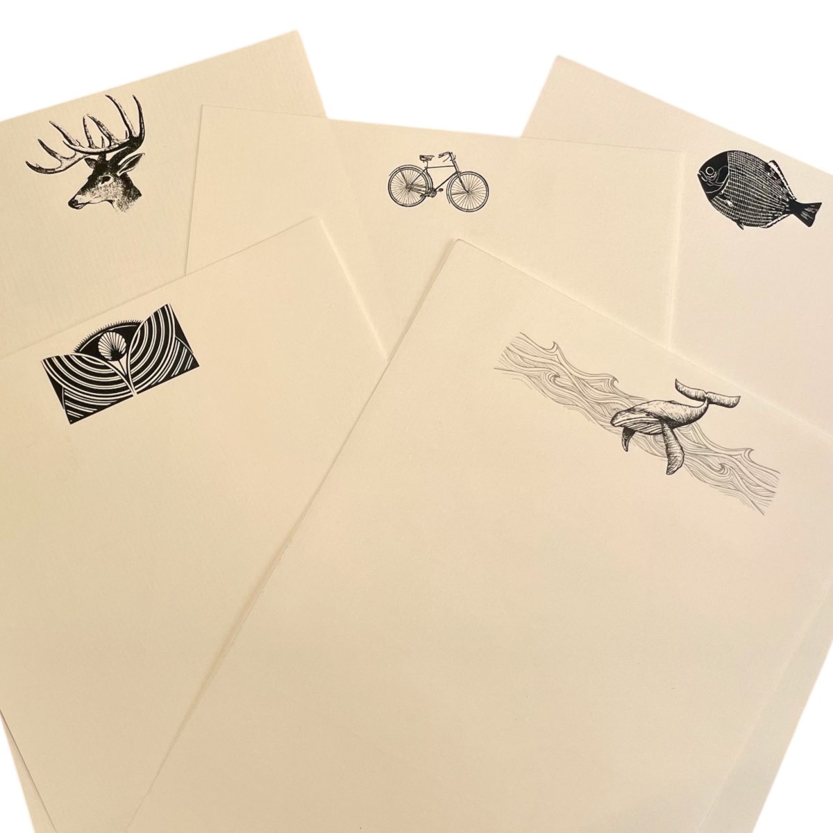 Classic Collection Laid Writing Paper Bundle (120 Sheets) - Mustard and Gray Ltd