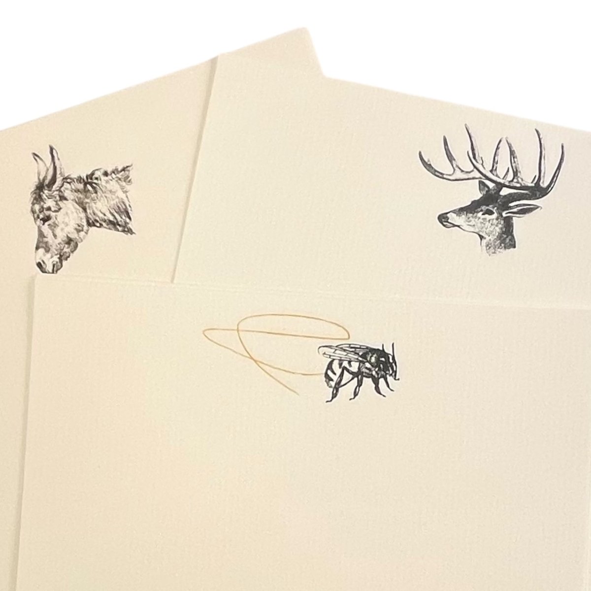 Countryside Elegance Laid Writing Paper Bundle (108 Sheets) - Mustard and Gray Ltd