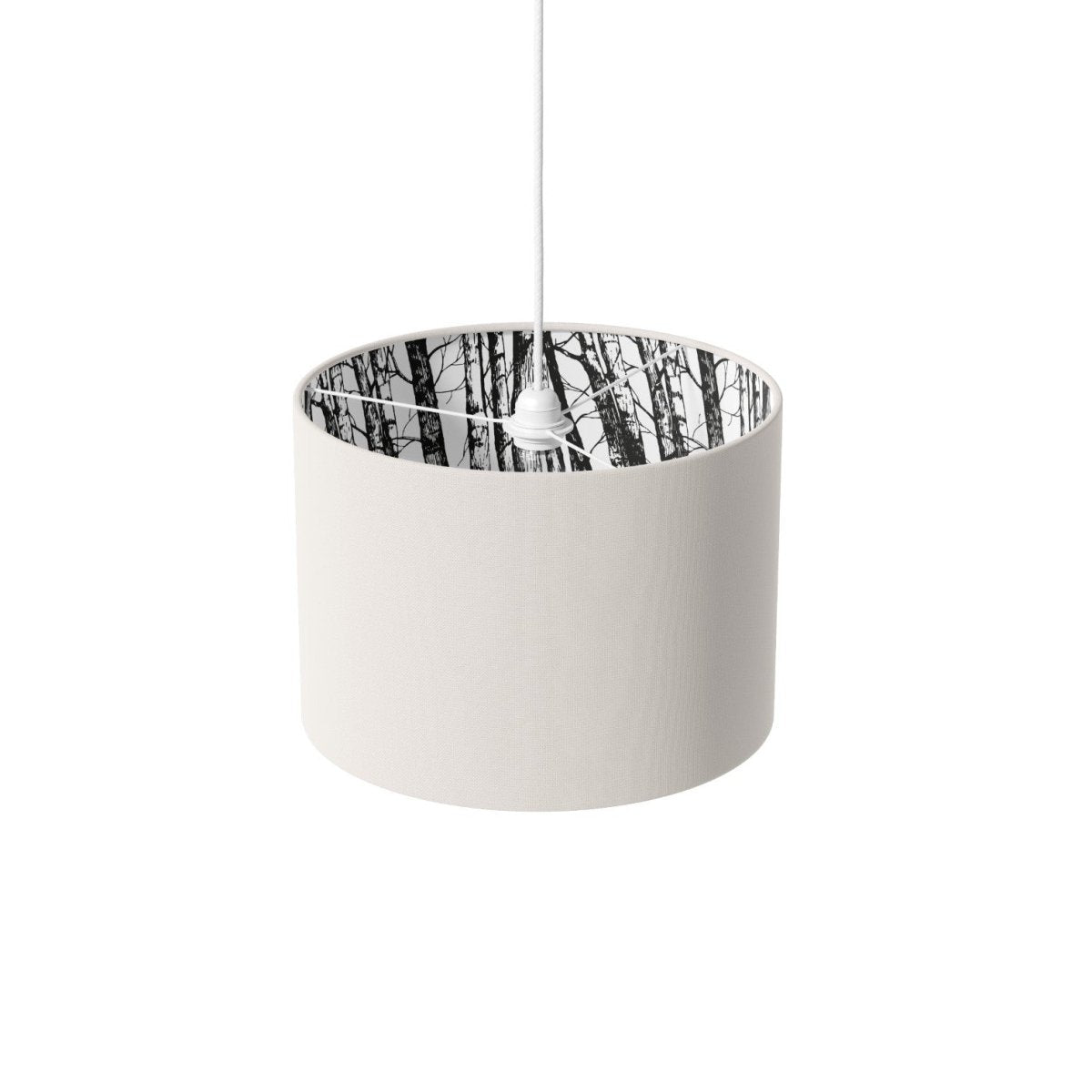 Cream & Silver Birch Lamp Shade - Mustard and Gray Ltd