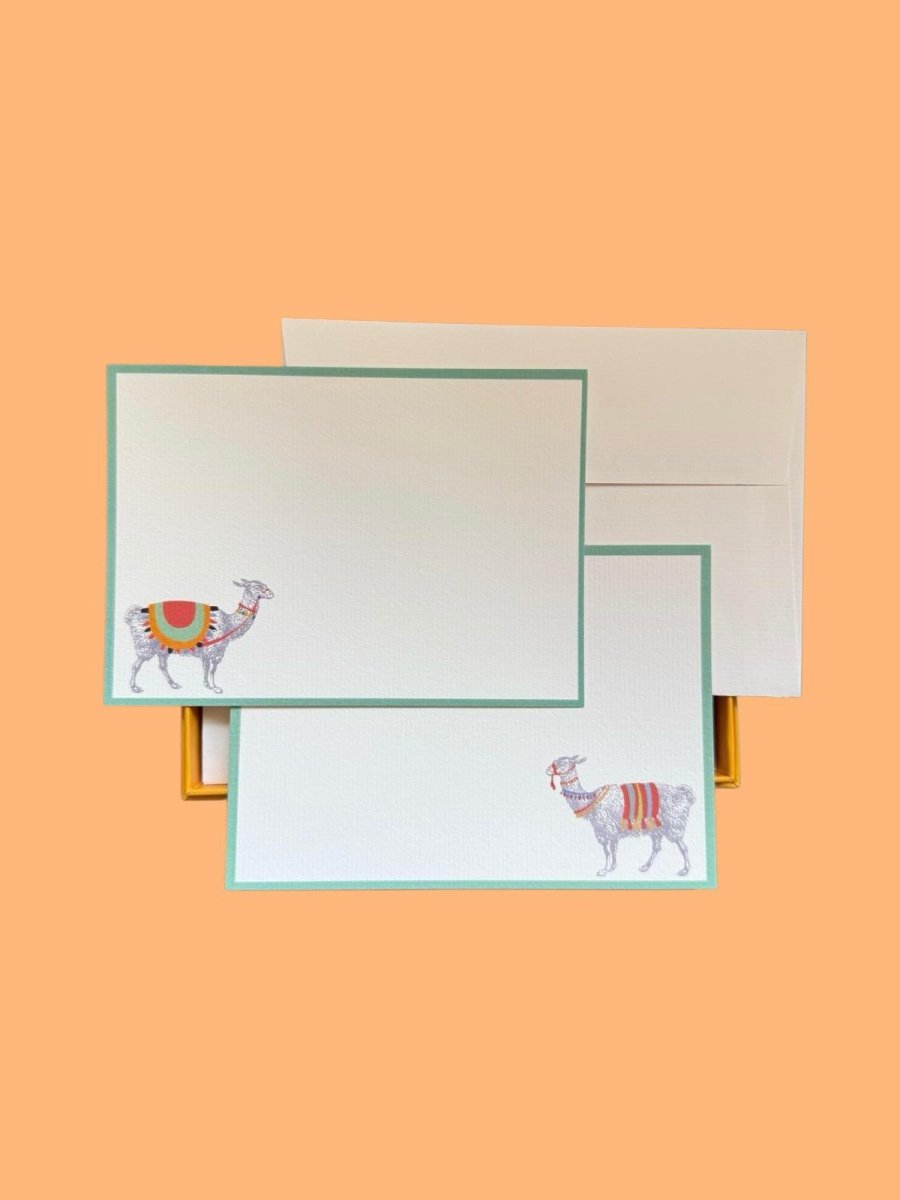 Dapper Alpaca Notecard Set with Laid Envelopes