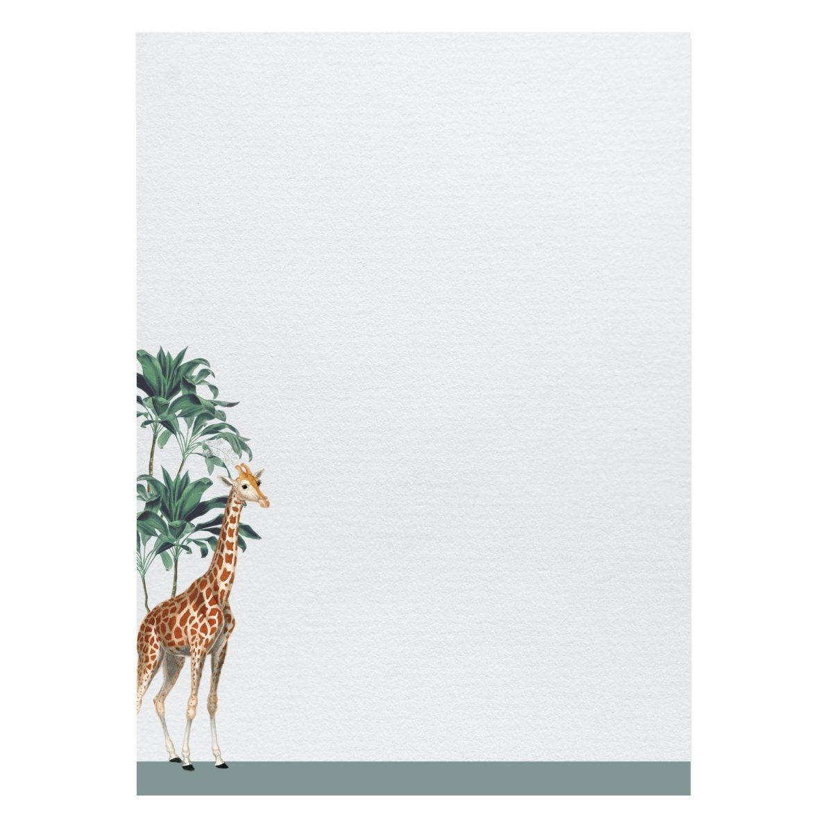 Darwin Giraffe Letter Paper - Laid A5 Writing Paper - Mustard and Gray Ltd