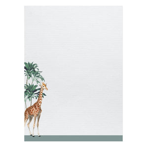 Darwin Giraffe Letter Paper - Laid A5 Writing Paper - Mustard and Gray Ltd